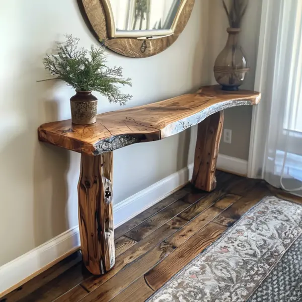 Wood Console Table