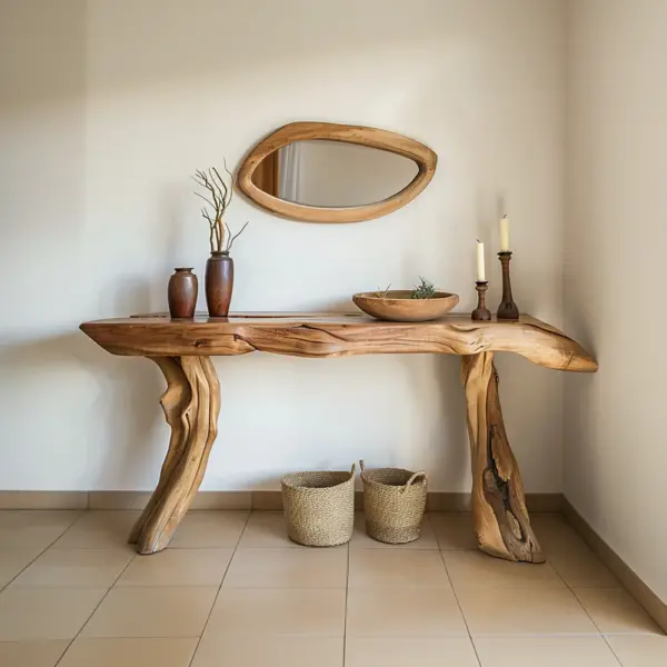 Wood Console Table