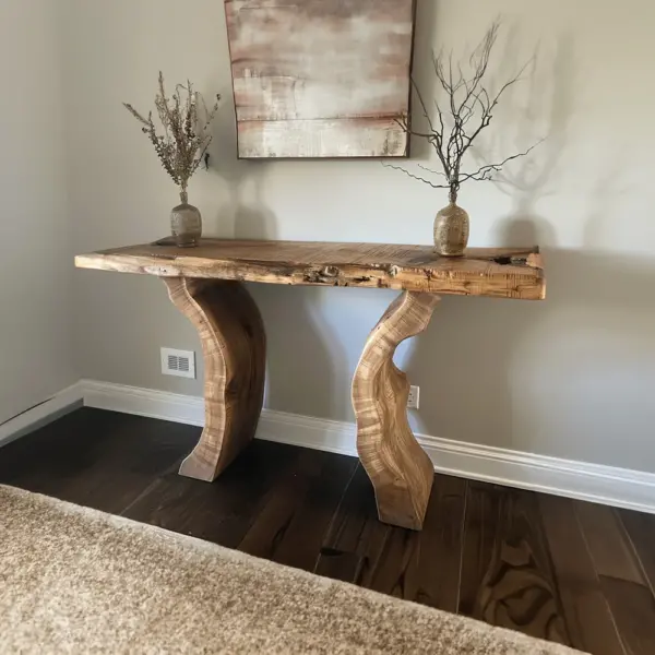 Handmade Wood Console Table