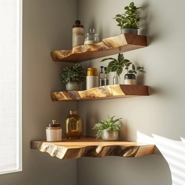 Floating Corner Wall Shelves