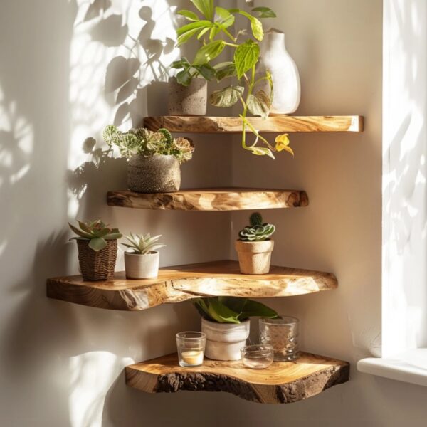 Floating Corner Wall Shelves