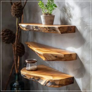 Live Edge Floating Shelves Floating Wall