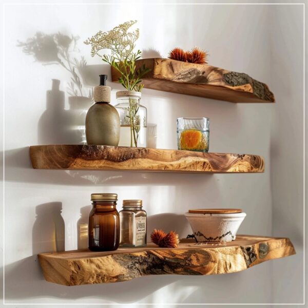 Live Edge Floating Shelves Floating Wall