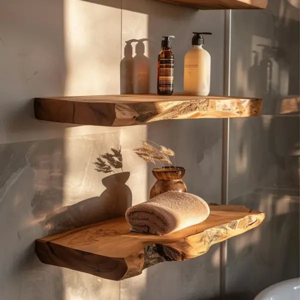 Handcraft Solid Wood Bathroom shelves Towel