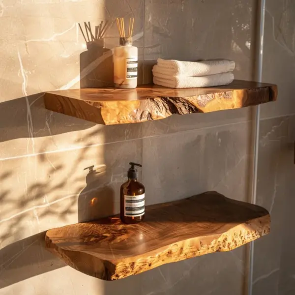 Handcraft Solid Wood Bathroom shelves Towel