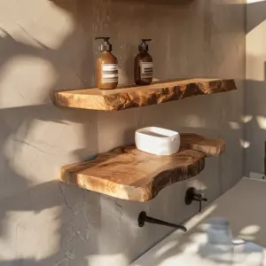 Handcraft Solid Wood Bathroom shelves Towel