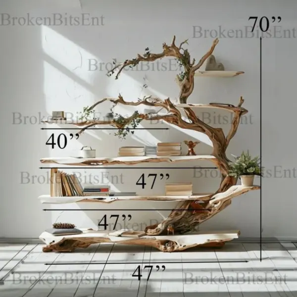 Tree branch Standing Corner Shelf