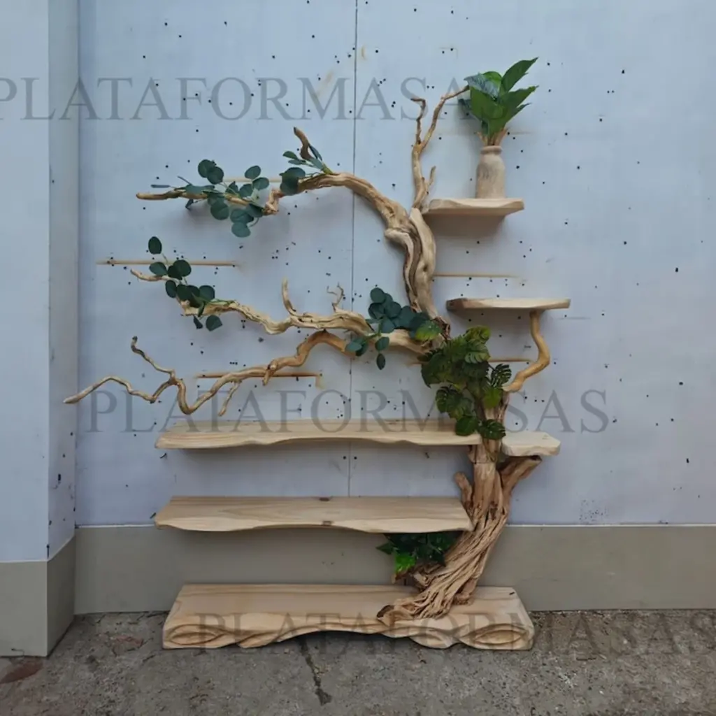 Tree branch Standing Corner Shelf