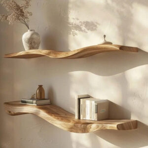 Wavy Floating Shelves Handcraft