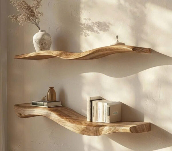 Wavy Floating Shelves Handcraft