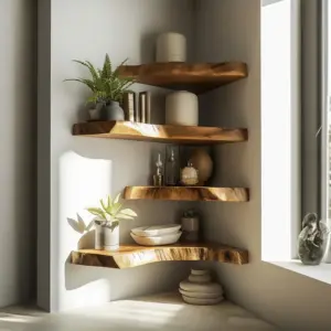 Floating Corner Wall Shelves