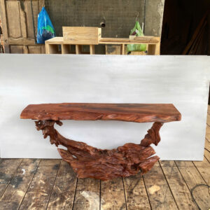 Rustic wood console table