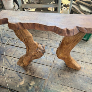 Solid wood console table