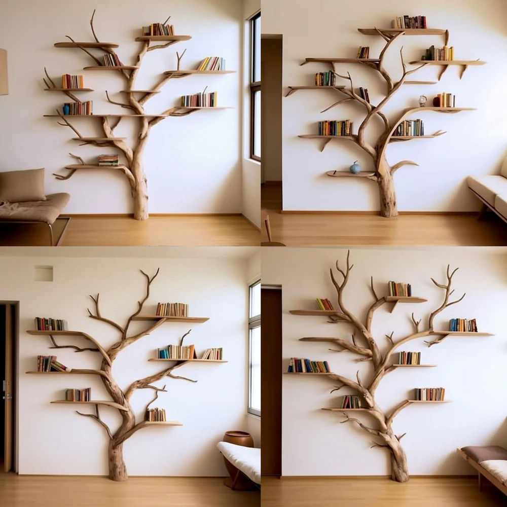 Tree Branch Standing Shelf