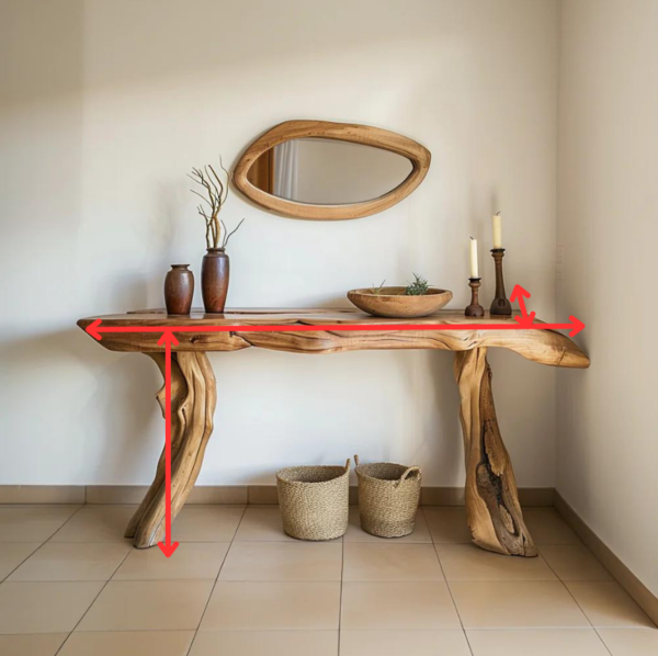 Rustic console table