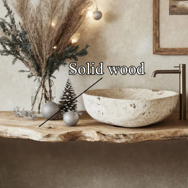 Rustic Bathroom Floating Shelf