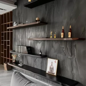 Black floating shelf