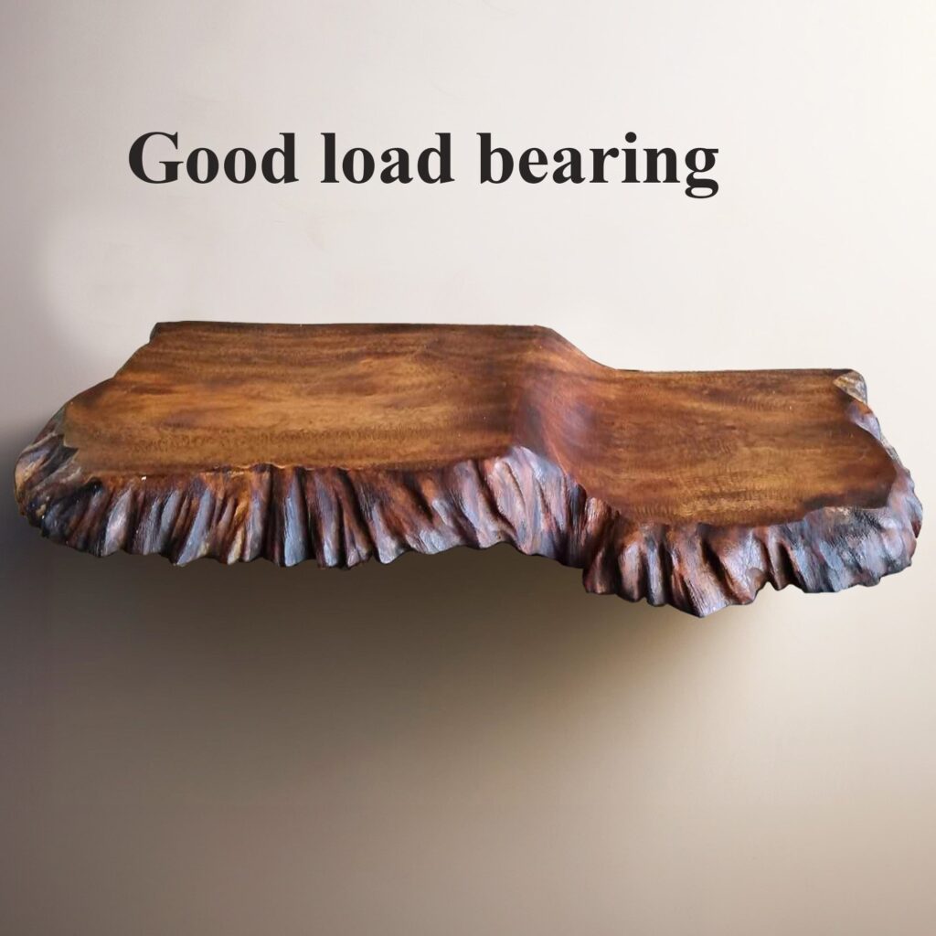 Wavy Shelf Solid/Rustic Wood Carving Floating Shelves on Wall Decor