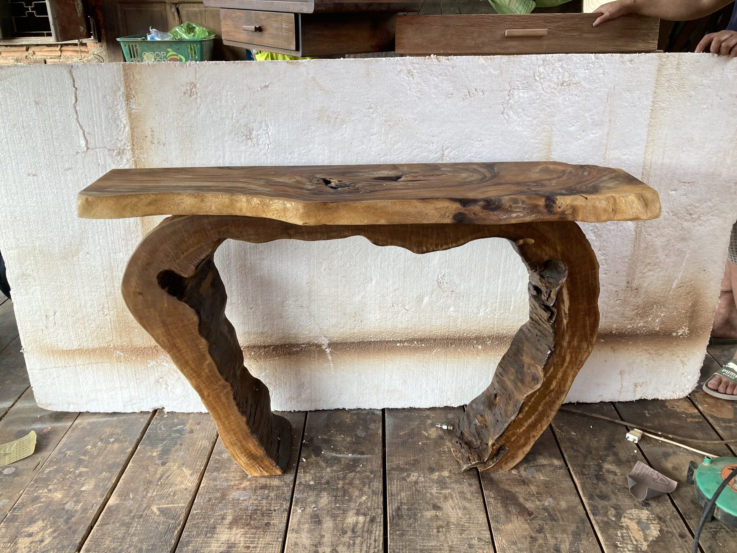 Rustic console table