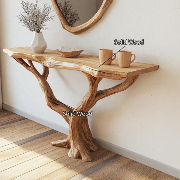 console table solid wood console table rustic home decor