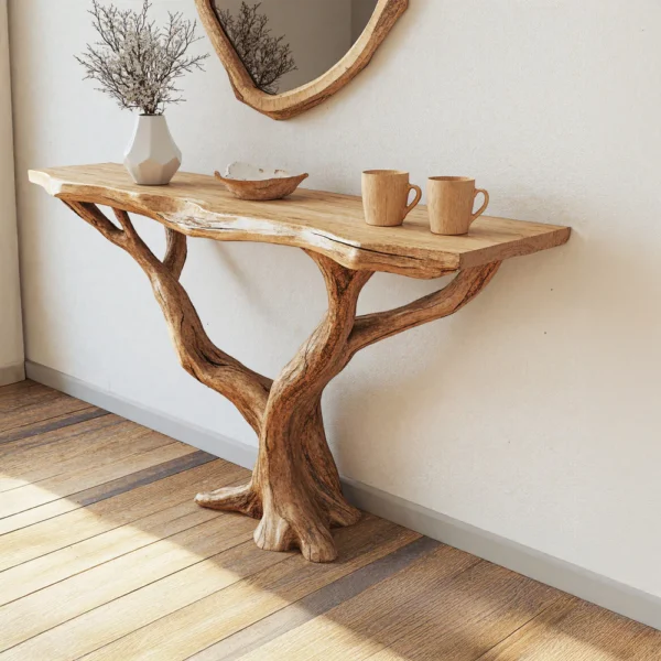 console table solid wood console table rustic home decor