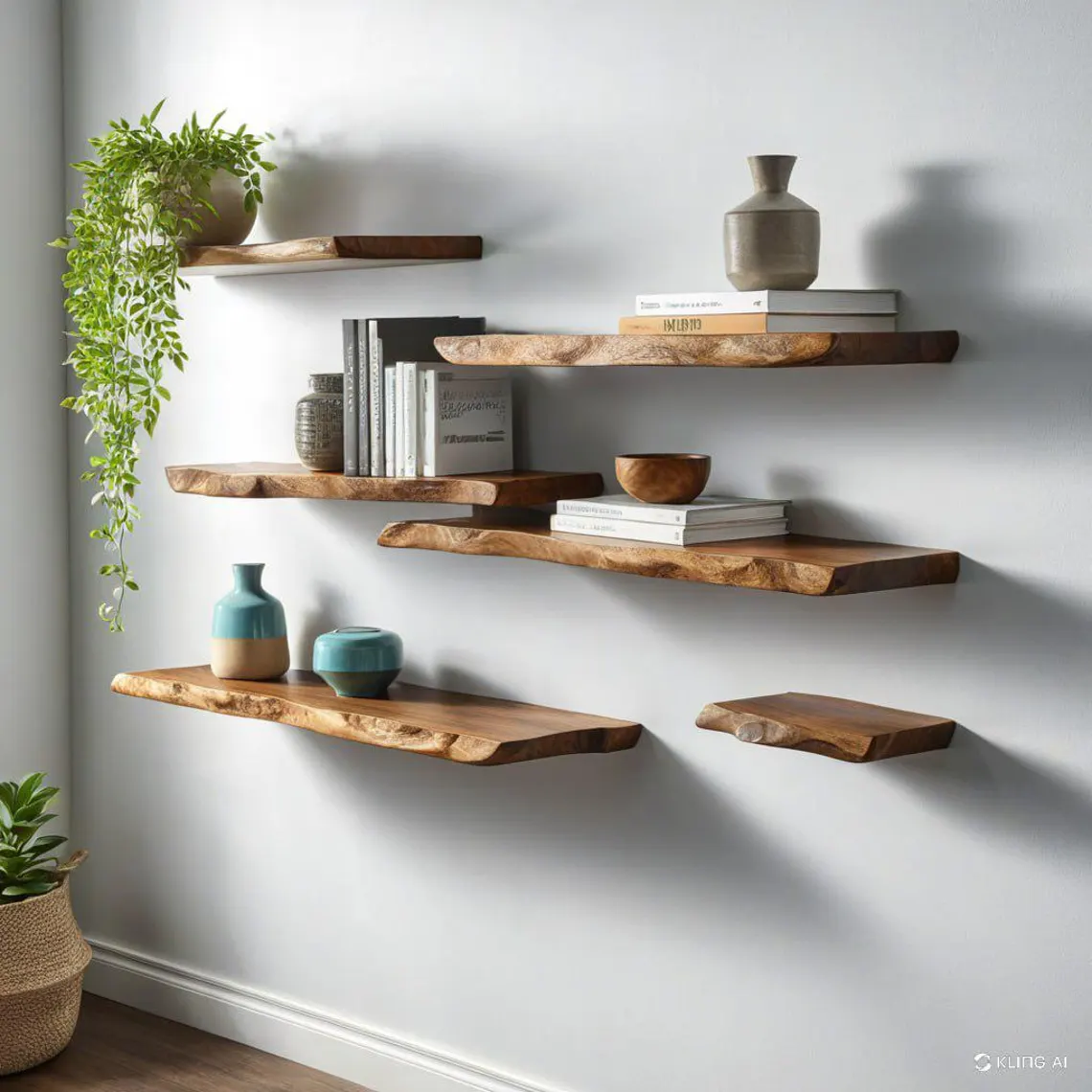 Handmade Solid Wood Floating Shelves