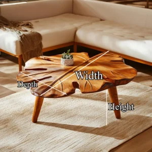 Handcrafted Rustic Wood Coffee Table