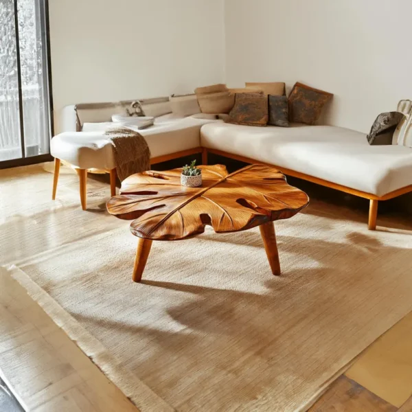 Handcrafted Rustic Wood Coffee Table