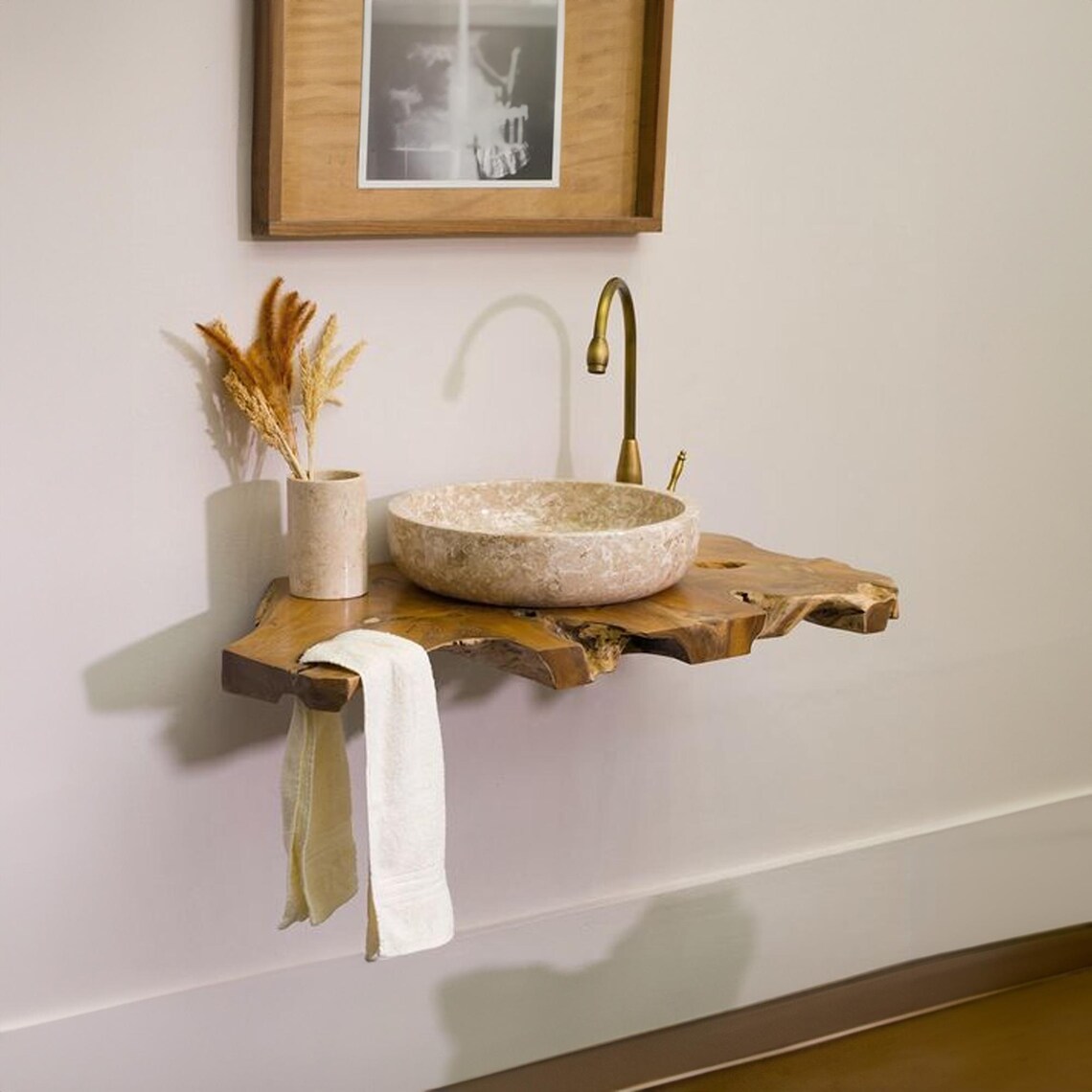 Handcrafted Bathroom Rustic Floating Vanity – A Unique Highlight for Your Bathroom